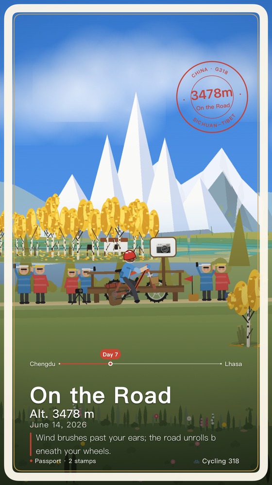 A Cycling 318 postcard from the golden poplars of Xinduqiao